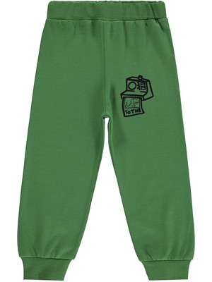 Civil Boys Fotoğraf Makinesi Baskılı 2-5 Yaş Eşofman Altı  - Yeşil 4-5 Yaş