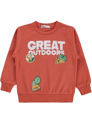 Civil Boys Great Baskılı 2-5 Yaş Sweatshirt  - Turuncu 2-3 Yaş
