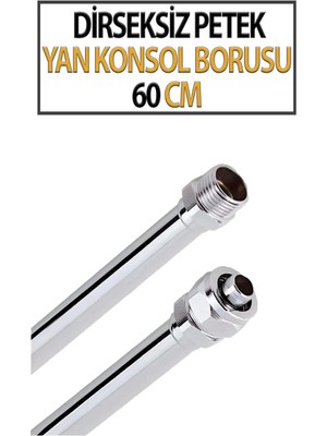 Krom Petek Yan Konsol Borusu Düz Pex 60 cm