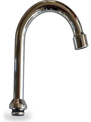 Baston Aç Kapa Mutfak Batarya Borusu Krom Paslanmaz Deve Boynu Batarya Ucu Uçtan Başa 15 cm