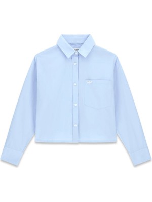 Guess Kadın Comfort Fit Cropped Gömlek - Mavi