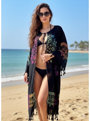 Tekstil Stokları Desen Baskılı Pamuk Kadın Pareo