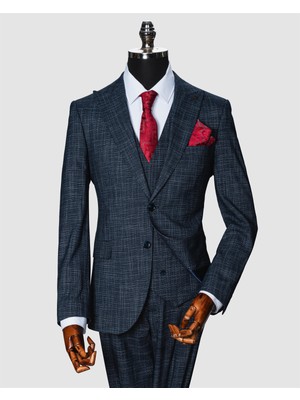 Echol Ech. 2351-2750 Sivri Yaka Ekose Yelekli Takım