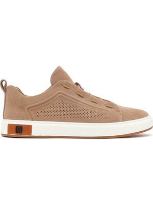 Derimod Erkek Bej Bağcıklı Süet Deri Sneaker 26SFD698110