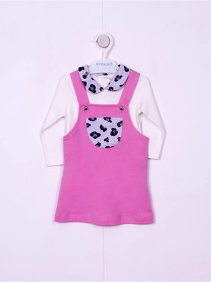 Aydodo Fuşya Jile Kız Bebek 2'li Takım 6-9/9-12/18-24/24-36 Ay