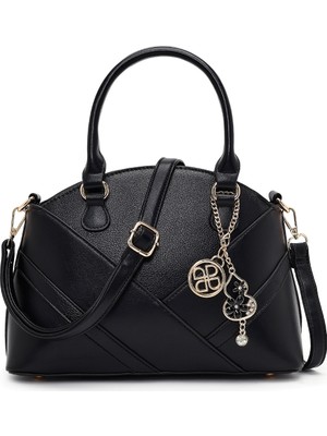 Derimod Kadın Siyah Uzun Askılı Aksesuarlı Kol Çantası 26PBD261014