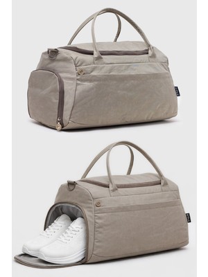 Kaff Vizon Krinkıl Kumaş Ayakkabı Bölmeli 00818 Önü Cepli Su Geçirmez Omuz Askılı Spor ve Seyahat Çantası