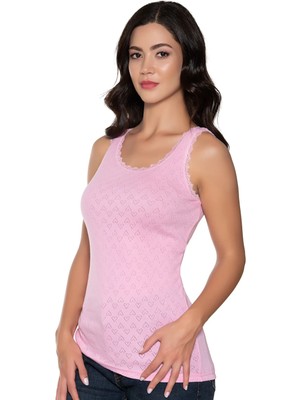 Gümüş 3081 6'lı Kadın Jakarlı Geniş Askı Atlet