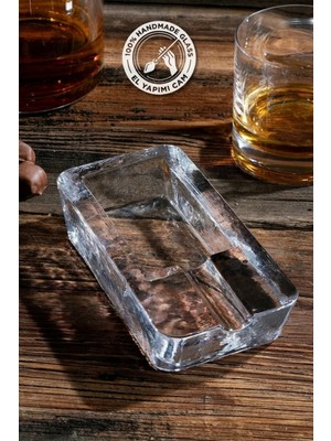 El Yapımı Cam Puro Küllük, Şık ve Zarif Tasarım, Kaliteli Ürün