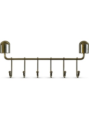 İpekel Krom 6’lı Duvar Askısı 30 cm Banyo Mutfak Elbise Havlu Askılığı