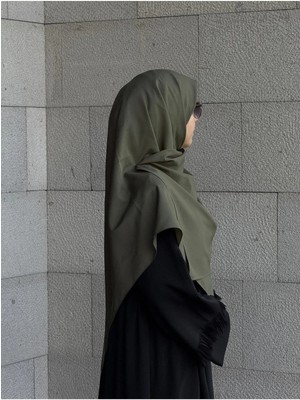 Qalortex Scarf Pamuklu Organik Modal Eşarp-Haki