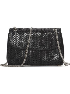 Derimod Kadın Siyah Zincir Askılı Taşlı Mini Abiye Çantası 26PBD2951TS