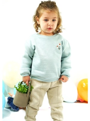 Kidaxi Nakış Detaylı 3 Iplik Ikili Bebe Takımı