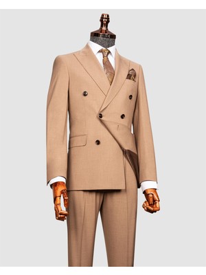 Echol ECH.2774 Sivri Yaka Düz Kumaş Duble Paça Kruvaze Tke