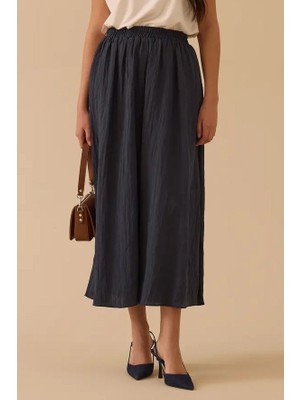 Seçil Kadın Elastik Bel Uzun Etek - Lacivert