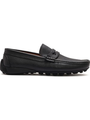 Derimod Erkek Siyah Deri Loafer 26SFD7551FT