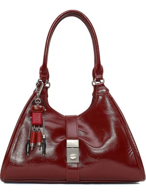 Derimod Kadın Bordo Charmlı Omuz Çantası 25WBD254418