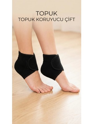 Dekofon 2'li Silikon Tabanlı Ortopedik Topuk Destek Çorap Seti