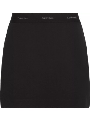 Calvin Klein Kadın Ponte Logo Wb Mini Etek - Siyah