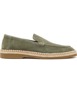 Derimod Erkek Yeşil Süet Deri Casual Loafer 26SFD828110