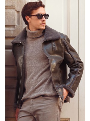 Derimod Zurich Erkek Gri Teddy Mont 25WGP6593FF