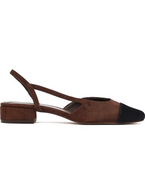 Derimod Kadın Kahverengi Arkası Açık Süet Deri Babet 26PFD160710