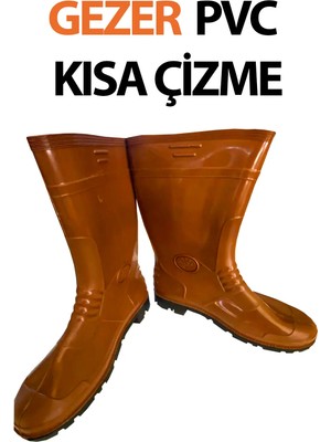 Gezer Krep Kısa Çizme Siyah Tabanlı 45 Numara