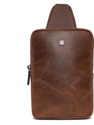 Derimod Erkek Kahverengi Mini Deri Çapraz Çanta 25SBD3533CR