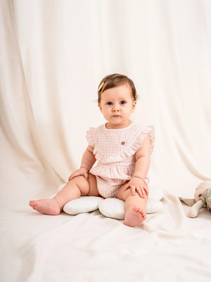 Kidaxi Pitikare Desenli Kız Bebek Body | Şık ve Rahat Tasarım | 3-24 Ay | KD53392