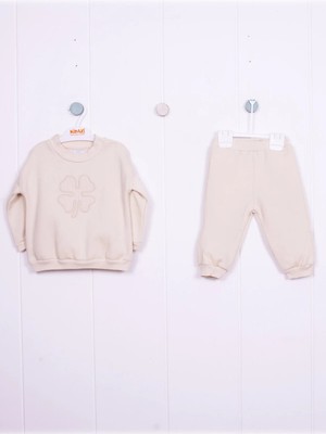 Kidaxi Yonca Nakışlı 3iplik Kız Takım 6-9/9-12/18-24/24-36AY