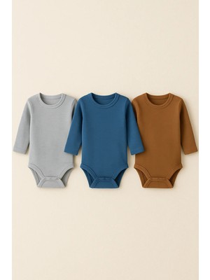 Aydodo Uzun Çıtçıtlı Erkek Bebek Body – 1-24 Ay Arası