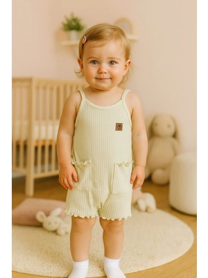 Aydodo Büzgülü Cep Detaylı Kız Bebek Barbatöz