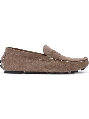 Derimod Erkek Bej Süet Deri Loafer 26SFD711010