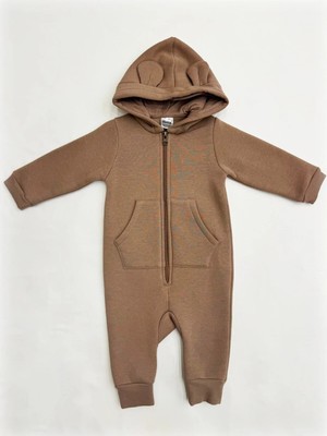 Kidaxi Kapşonlu Fermuarlı 3iplik Tulum