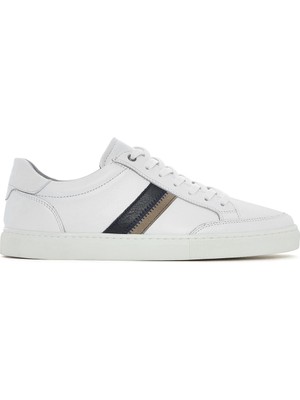 Derimod Erkek Beyaz Bağcıklı Deri Sneaker 26SFD674618