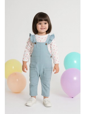 Aydodo Salopet Sweatshirt Ikili Kız Bebek Takım