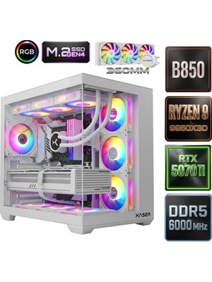 Xaser Diamond X4 Ryzen 9 9950X3D 64GB Ram 2tb M.2 Nvme SSD 16GB RTX5070TI Oyuncu Tavsiye Sistem
