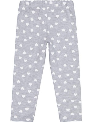 Civil Girls Kalp Baskılı 2-5 Yaş Tayt - Gri 2-3 Yaş