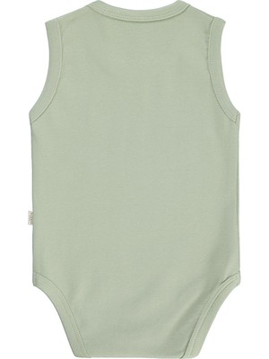 Civil Baby Düz Renkli 3-36 Ay Çıtçıtlı Badi - Yeşil 12-18 Ay