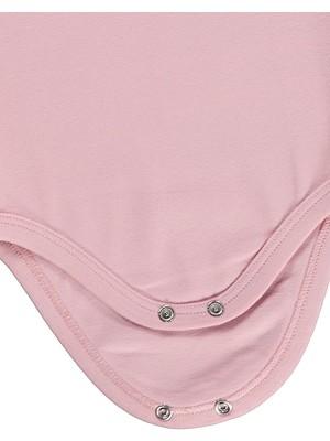 Civil Baby Düz Renkli 3-36 Ay Çıtçıtlı Badi - Pembe 9-12 Ay
