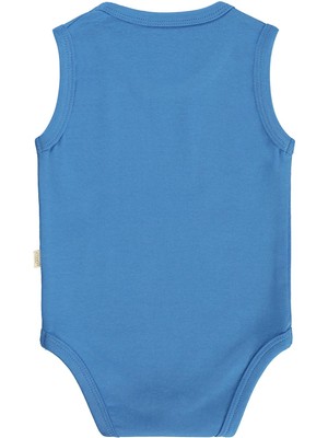 Civil Baby Düz Renkli 3-36 Ay Çıtçıtlı Badi - Mavi 9-12 Ay