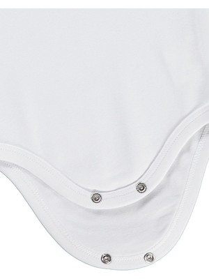 Civil Baby Düz Renkli 3-36 Ay Çıtçıtlı Badi - Beyaz 12-18 Ay