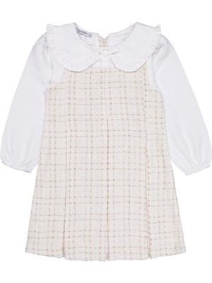 Pierre Cardin 6-9 Yaş Elbise - Ekru 7-8 Yaş