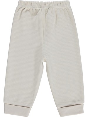 Civil Baby Kedi Yüz Baskılı 6-18 Ay Tek Alt Bebe - Bej 6-9 Ay