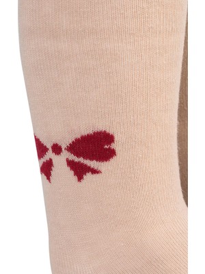 Civil Baby Kurdele Desen 6- Bebek Kız Külotlu Çorap - Bej 18 Ay