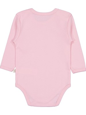 Civil Baby Düz Renkli Uzun Kol 12-36 Ay Çıtçıtlı Badi - Pembe 2-3 Yaş
