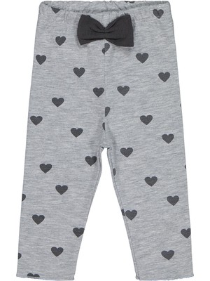 Civil Baby Kalp Baskılı 6-18 Ay Tayt - Gri 9-12 Ay