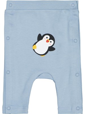 Civil Baby Penguen Emprime  Tek Alt Bebe - Mavi