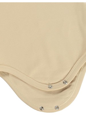 Civil Baby Düz Renkli 3-36 Ay Çıtçıtlı Badi - Bej 12-18 Ay