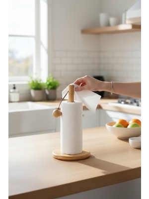 Doğal ve Şık Bambu Dik Peçetelik, Modern Masa Dekoru